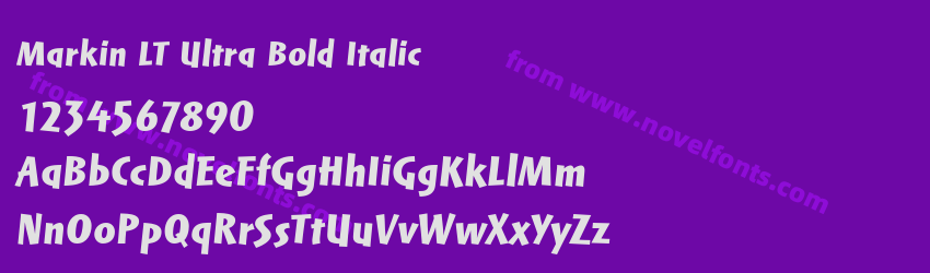 Markin LT Ultra Bold ItalicPreview