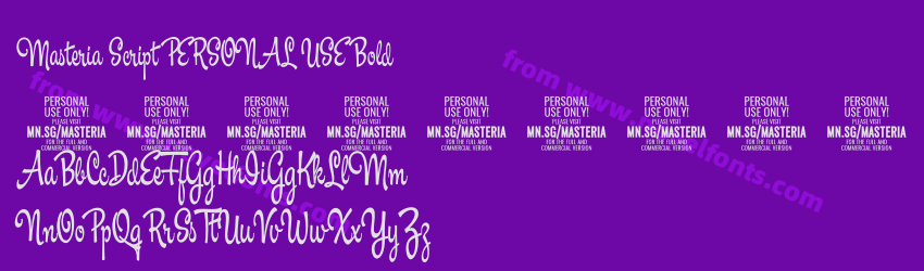 Masteria Script PERSONAL USE BoldPreview