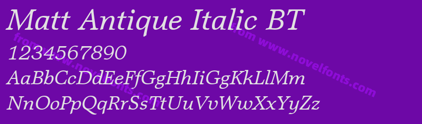 Matt Antique Italic BTPreview