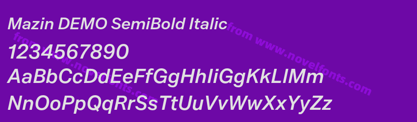 Mazin DEMO SemiBold ItalicPreview