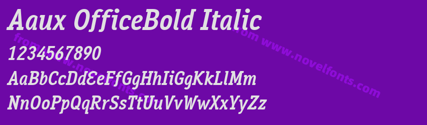 Aaux OfficeBold ItalicPreview