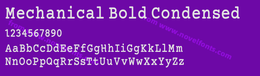 Mechanical Bold CondensedPreview