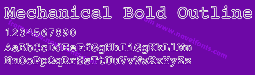 Mechanical Bold OutlinePreview