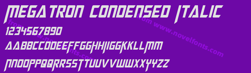 Megatron Condensed ItalicPreview