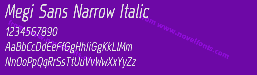 Megi Sans Narrow ItalicPreview