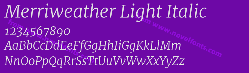 Merriweather Light ItalicPreview