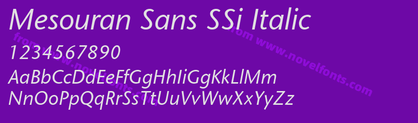 Mesouran Sans SSi ItalicPreview