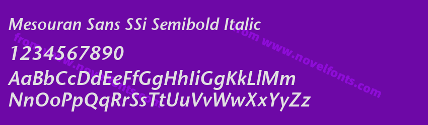 Mesouran Sans SSi Semibold ItalicPreview