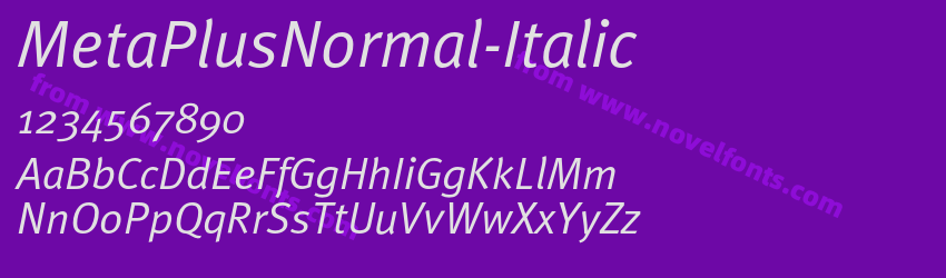 MetaPlusNormal-ItalicPreview