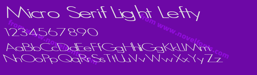 Micro Serif Light LeftyPreview