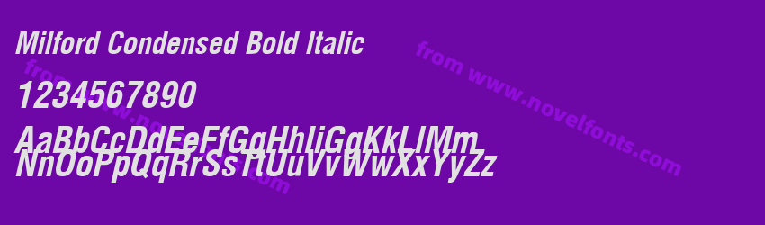 Milford Condensed Bold ItalicPreview