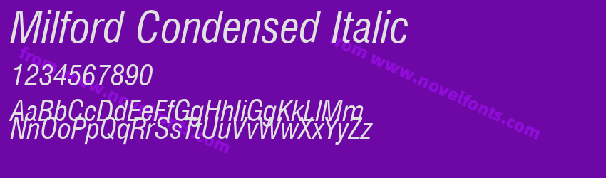 Milford Condensed ItalicPreview