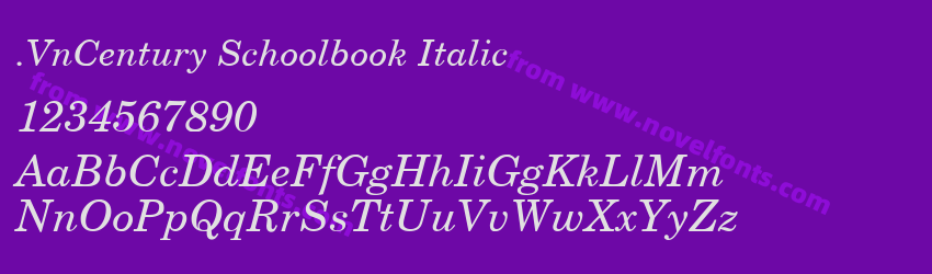 .VnCentury Schoolbook ItalicPreview