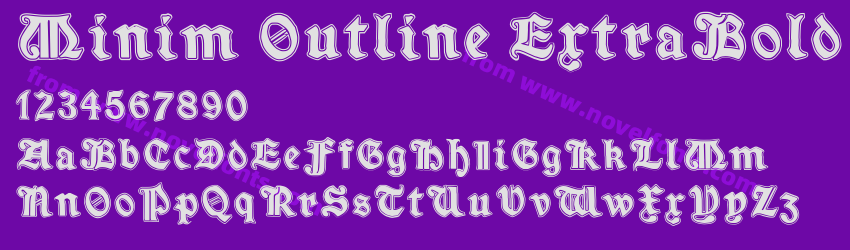 Minim Outline ExtraBoldPreview