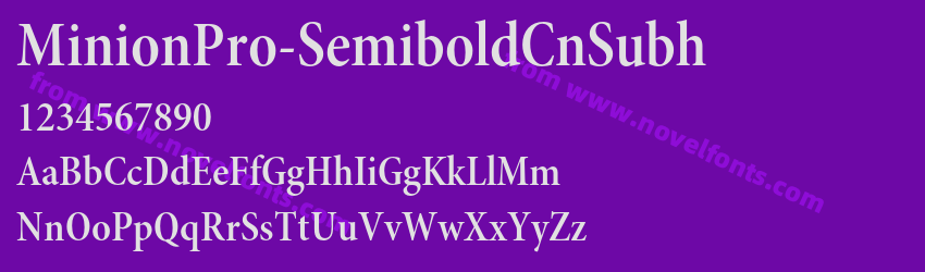 MinionPro-SemiboldCnSubhPreview