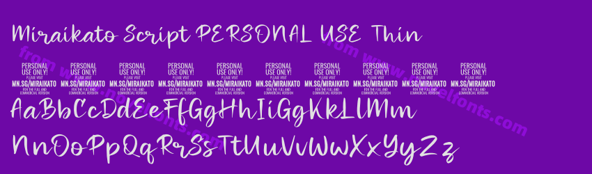 Miraikato Script PERSONAL USE ThinPreview