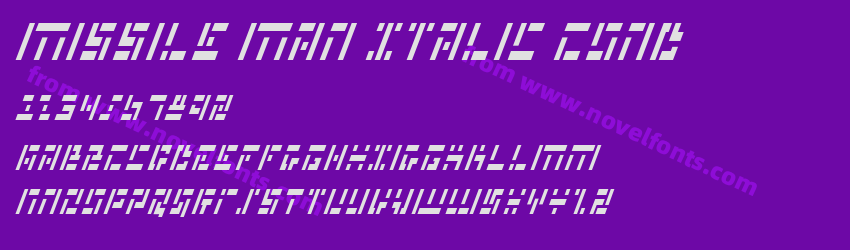 Missile Man Italic CondPreview