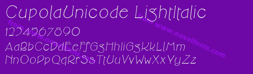 CupolaUnicode LightItalicPreview