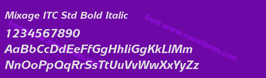 Mixage ITC Std Bold ItalicPreview