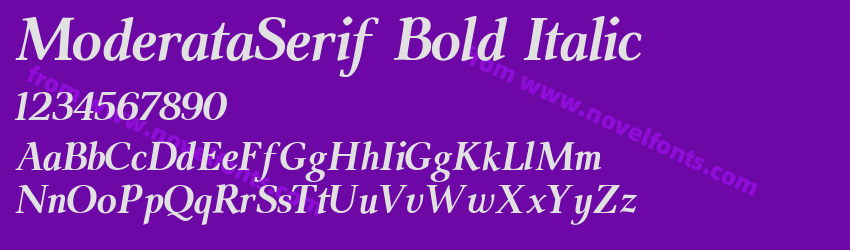 ModerataSerif Bold ItalicPreview