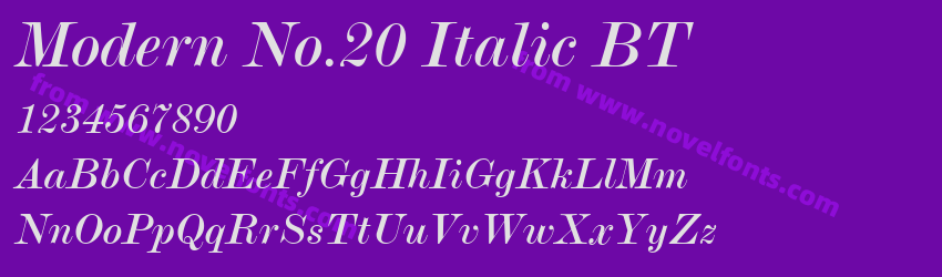 Modern No.20 Italic BTPreview