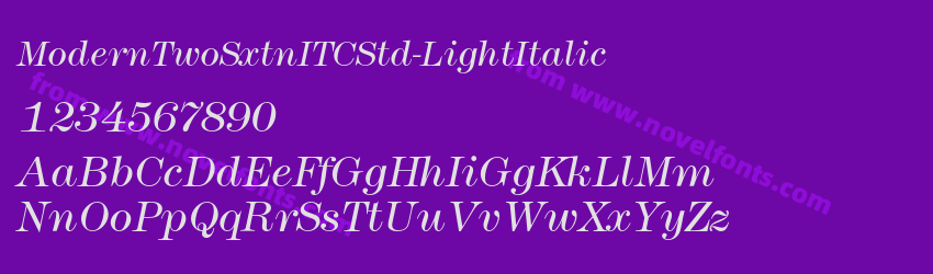 ModernTwoSxtnITCStd-LightItalicPreview
