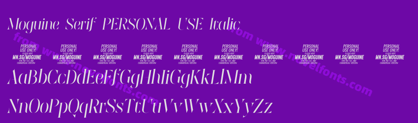 Moguine Serif PERSONAL USE ItalicPreview