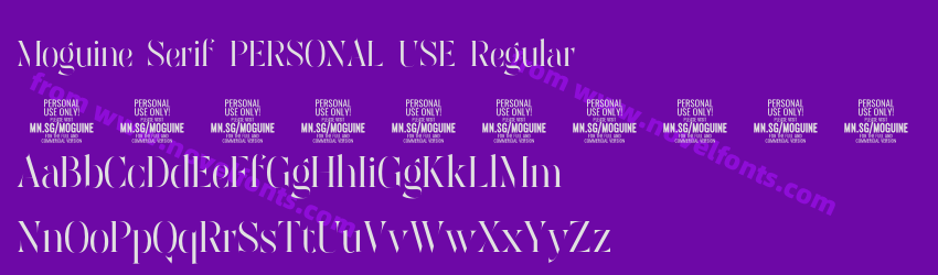 Moguine Serif PERSONAL USE RegularPreview