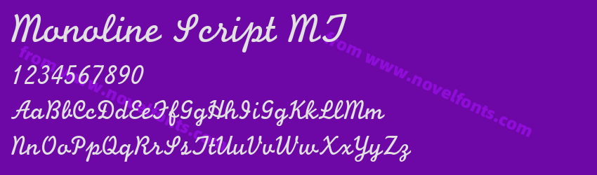 Monoline Script MTPreview