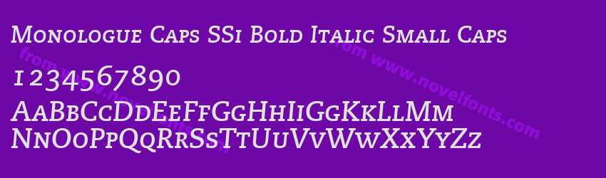 Monologue Caps SSi Bold Italic Small CapsPreview