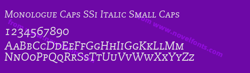 Monologue Caps SSi Italic Small CapsPreview