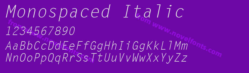 Monospaced ItalicPreview