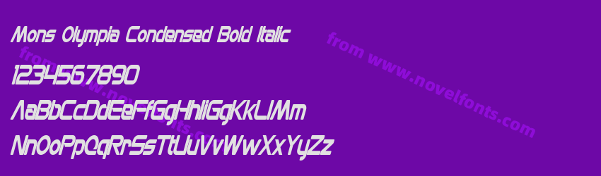 Mons Olympia Condensed Bold ItalicPreview