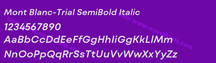 Mont Blanc-Trial SemiBold ItalicPreview