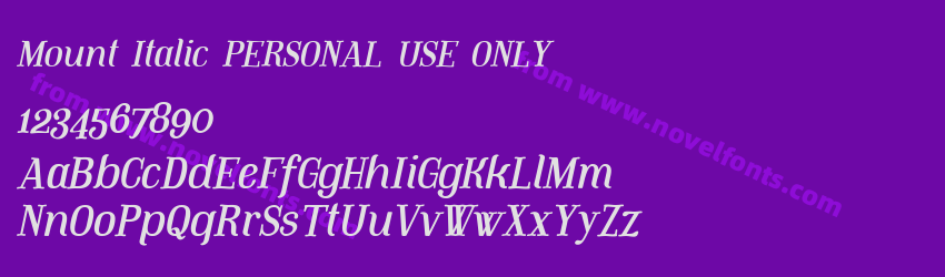 Mount Italic PERSONAL USE ONLYPreview