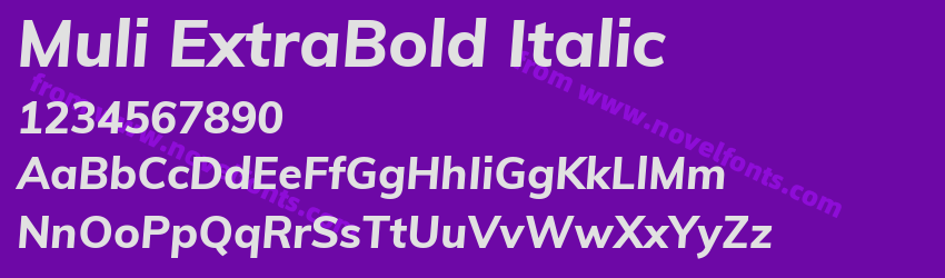 Muli ExtraBold ItalicPreview