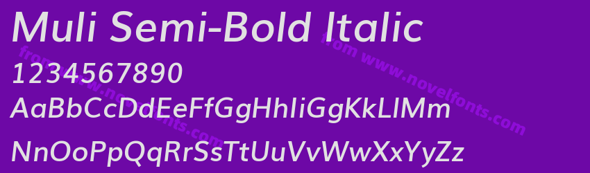 Muli Semi-Bold ItalicPreview