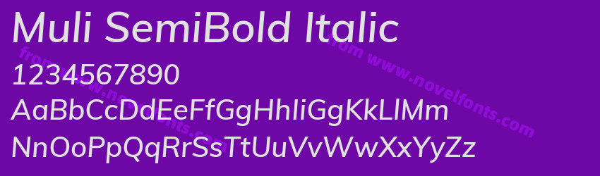 Muli SemiBold ItalicPreview