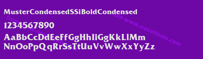 Muster Condensed SSi Bold CondensedPreview