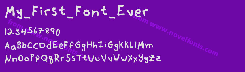 My_First_Font_EverPreview