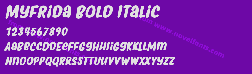 Myfrida Bold ItalicPreview