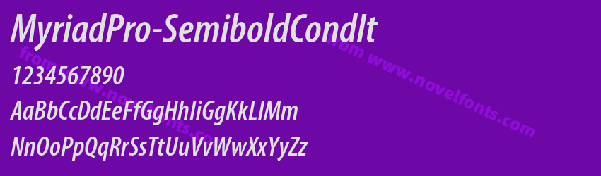 MyriadPro-SemiboldCondItPreview
