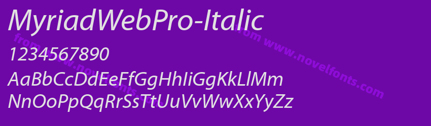 MyriadWebPro-ItalicPreview