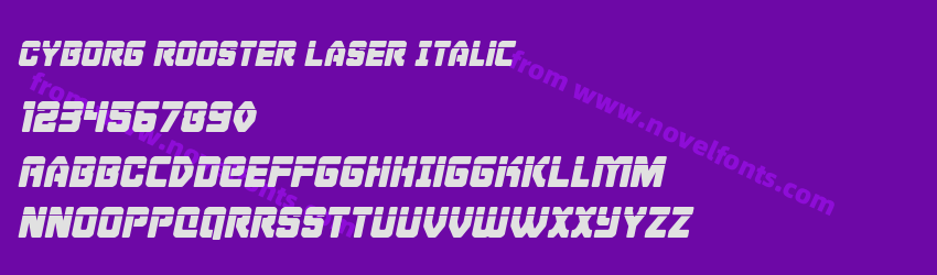 Cyborg Rooster Laser ItalicPreview