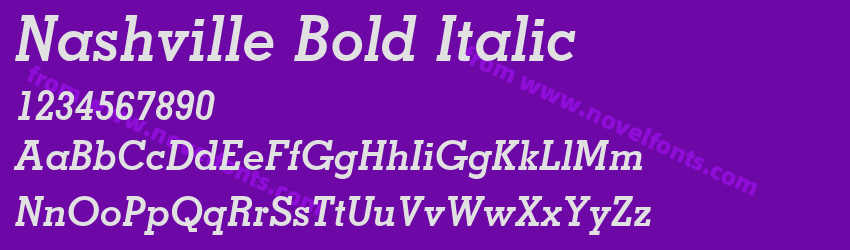 Nashville Bold ItalicPreview