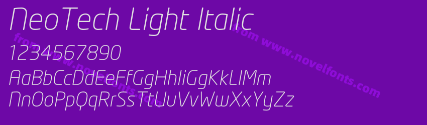 NeoTech Light ItalicPreview