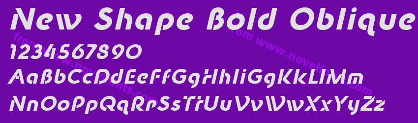 New Shape Bold ObliquePreview