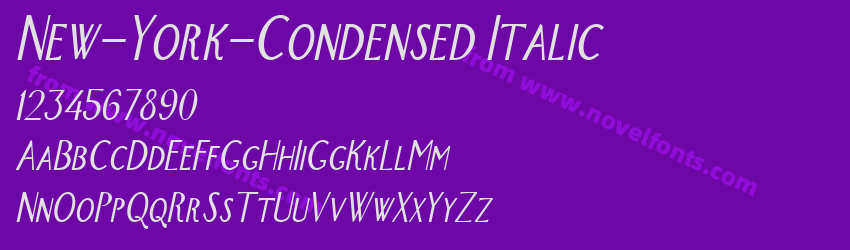 New-York-Condensed ItalicPreview