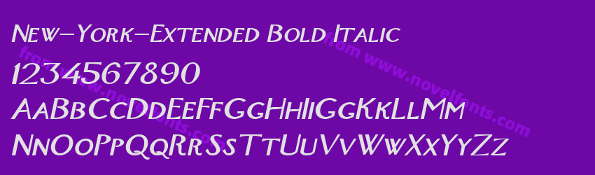 New-York-Extended Bold ItalicPreview