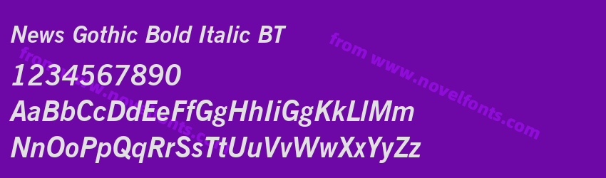 News Gothic Bold Italic BTPreview